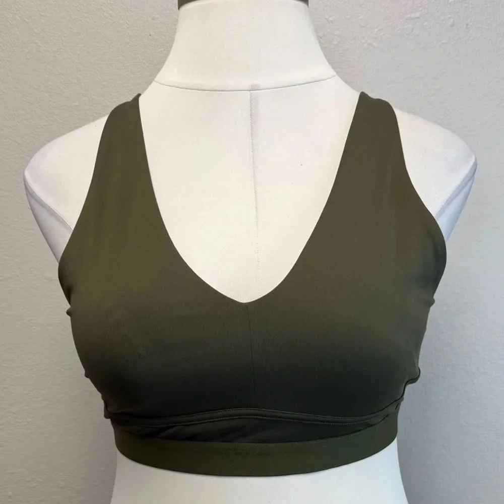 Fabletics Green All Day Every Day Low Impact Bra - Size XL